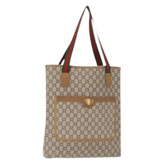 Gucci Pre-owned Tote Bags, female, Beige, Size: ONE SIZE Pre-owned Plastic Tote