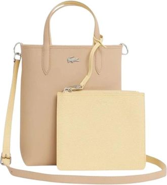 Lacoste Borsa Tote con Pochette Staccabile - - Bags - Donna - Beige - ONE SIZE