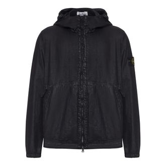 Stone Island Bomber Jackets, male, Black, Size: S Stone Island Jackets Black