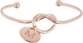 Meshmerise Love Knot Initial Bracelet in Rose-M at Nordstrom Rack