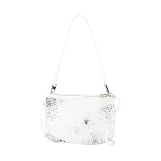 Diesel White Leather Twin Pouch