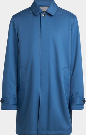 Kiton Men & apos;s Concealed-Placket Raincoat