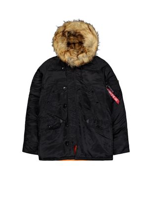 Alpha Industries Winterjacke ALPHA INDUSTRIES N-3B VF 59 Vintage Fit, Herren, Gr. XXL, schwarz, Obermaterial: 100% Nylon; Futter: 100% Nylon; F&uuml;llung: 100% Polyester, 