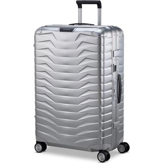 Samsonite Proxis Aluminum Large Hardside TSA Friendly Spinner in Aluminum Silver at Nordstrom