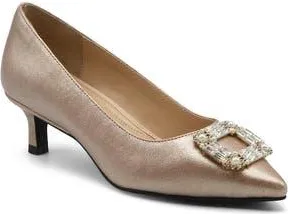 Adrienne Vittadini Sancere Kitten Heel in Champagne Metallic at Nordstrom Rack, Size 6.5
