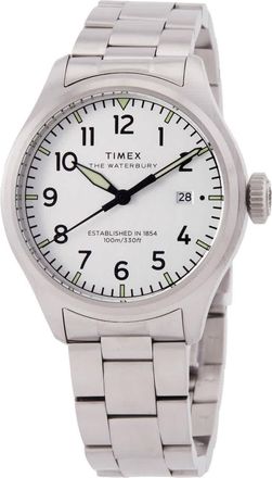 Timex Waterbury Ace Quartz Silver Dial Mens Watch TW2Y18800