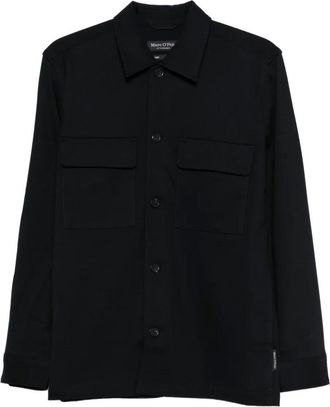 Marc O'Polo Shirtjack met zak en knopen - Blauw