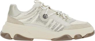 Pinko Chunky Sole Sneakers With Metallic Accents And Padded Collar