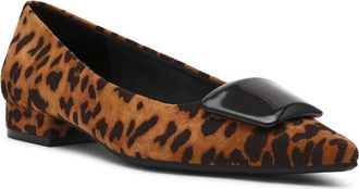 Anne Klein Crawford Pointed Toe Flat in Leopard at Nordstrom, Size 6.5