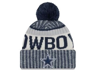 New Era NFL Sideline Winter Bobble Beanie - Dallas Cowboys Multicoloured