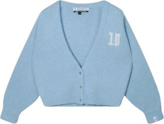 10 Days Hairy Knit Cardigan - Dames - Truien - Blauw - Maat: XS Zijde