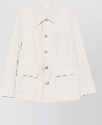 Dries Van Noten blazer tailored collar long sleeves herringbone
