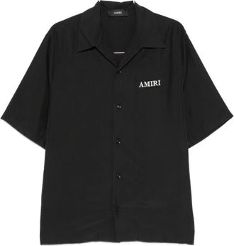 Amiri Overhemden, Heren, Zwart, L, Short Sleeve Shirts
