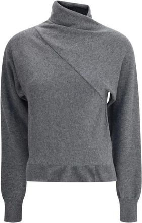 Tom Ford Truien & Vesten, Dames, Grijs, S, Kasjmier, Kasjmier Coltrui Sweater