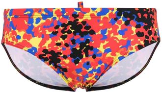 Dsquared2 graphic-print swimming trunks - men - Elastane/Polyamide - 42 - Orange