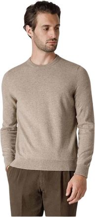 Drumohr Zand Ketting - Heren - Ronde hals truien - Beige - 2XL - Truien & Vesten