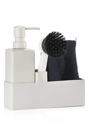 Zone Denmark Dishwashing Set with Cloth in Soft Grey at Nordstrom