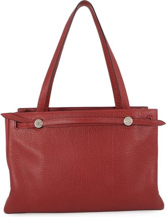 Herm&egrave;s Cabana Rouge H Buffle Skipper Leather Handbag Tote Bag (Pre-Owned)