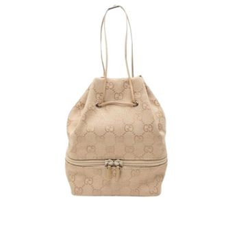 Gucci Pre-owned Bucket Bags, female, Beige, Size: ONE SIZE Pre-owned Canvas Bucket Bag