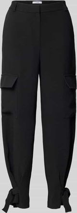 Comma Cargohose mit Ges&auml;&szlig;taschen in Black, Gr&ouml;&szlig;e 36