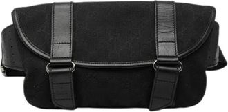 Gucci Pre-owned Belt Bags, female, Black, Size: ONE SIZE Pre-owned Canvas Belt Bag