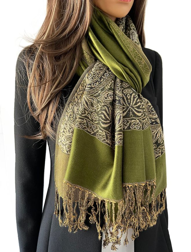 Womens Scarf Pashmina Shawl Wrap - Large Lightweight Floral Paisley Scarf for Women for Winter, Weddings, Meditation, Prayer - Colourful Neck Scarves,