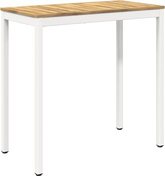 vidaXL Mesa De Bar Para Jard&iacute;n Blanco 108,5 X 55 X 105 Cm Vidaxl