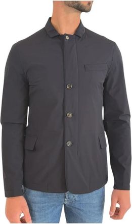 Moorer Classic Cut Jacket - Heren - Zomerjassen - Blauw - L - Jassen