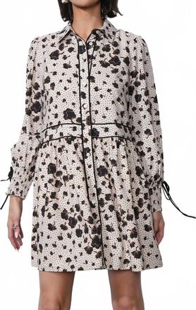 Greylin Elsa Button Down Dress In Ivory