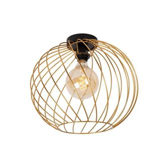 Netlighting Danza Classic Flush Ceiling Light &Oslash; 40cm 1xE27 Matt Gold Brass