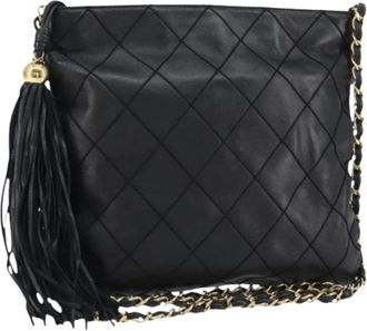 Chanel Pre-owned Cross Body Bags, female, Black, Size: ONE SIZE Pre-owned Vintage Cross Body Bag