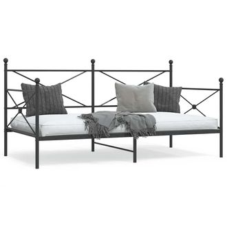 Berkfield Home Day Bed without Mattress Black 100x190 cm Steel