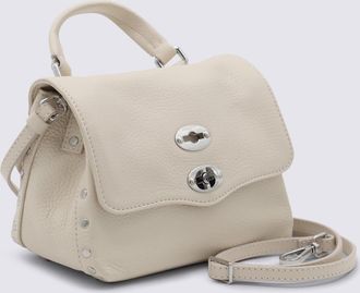 Zanellato White Leather Postina Baby Top Handle Bag