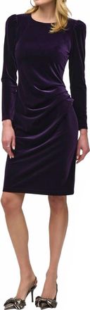 Joseph Ribkoff Knee-Length Sheath Dress In Black Currant