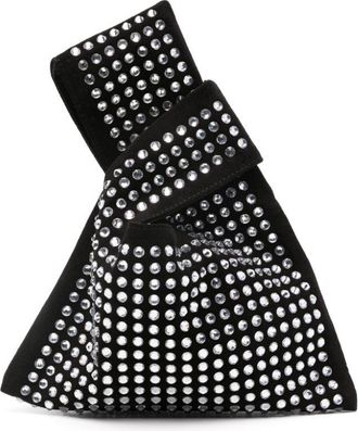 Giuseppe Di Morabito crystal-embellished mini bag - women - Cotton/glass/Calf Suede - One Size - Black