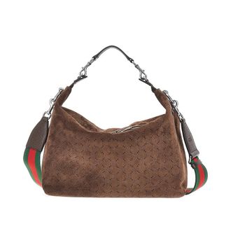 Gucci Openworked suede medium Brera bag Man One Size
