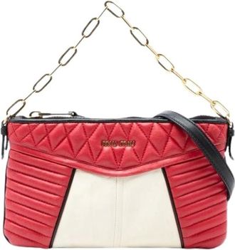 Miu Miu Pre-owned Quilted Satchel - - Pre-owned - Donna - Rosso - ONE SIZE