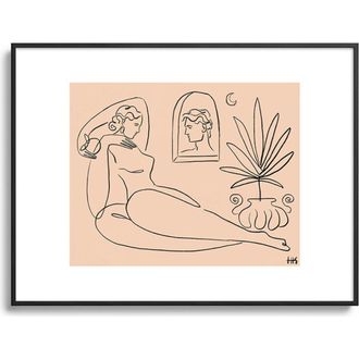 Deny Designs I See You 1 Framed Art Print in Black Tones at Nordstrom, Size 24X36