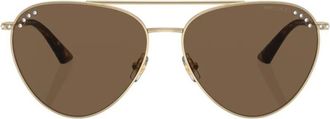 Jimmy Choo London Dark Brown Pilot Ladies Sunglasses JC4002B 300673 60