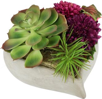 I.GE.A. Kunstblume im herzförmigen Topf