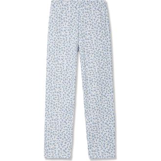 Petite Plume Pima Cotton Pointelle Pants in Blue at Nordstrom, Size X-Large