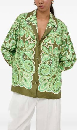 Luisa Spagnoli Camicia con stampa paisley - Verde