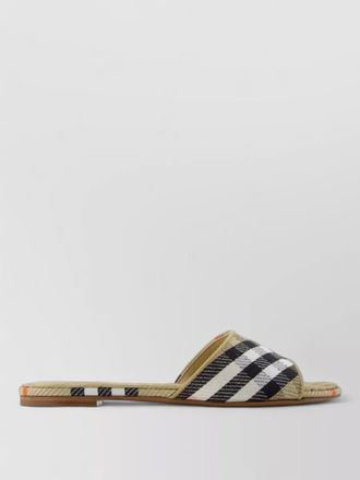 Burberry sloane check espadrille sandals synthetic