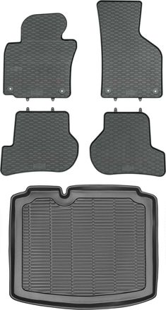 OEM Juego De Alfombrillas De Goma Para Coche Y Maletero Para Seat Le&oacute;n Ii Hatchback (2005-2008)