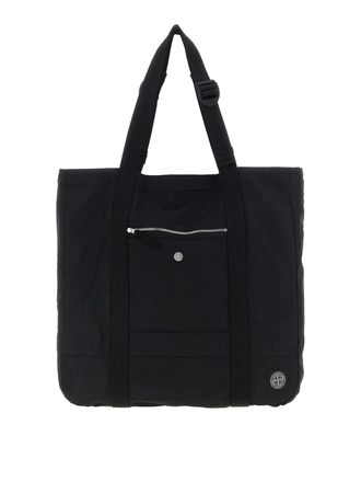 Stone Island Logo-Patch Nylon Tote Bag