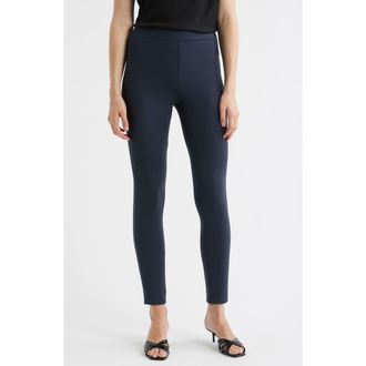Theory Adbelle High Waist Pull-On Pants in Nocturne Navy - Xlv at Nordstrom, Size X-Large