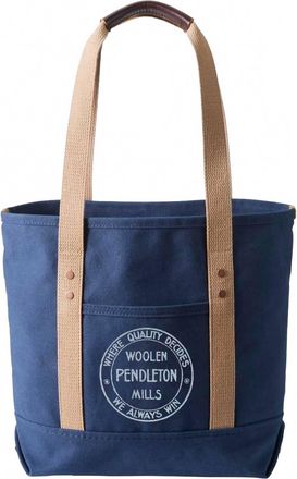 Pendleton Unisex Canvas Tote Bag In Navy Blue
