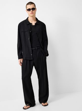 White Sand Mens Crinkled pant Loose fit