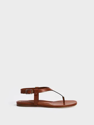 Marion Parke Solana Thong Sandal | Nappa in Chestnut at Nordstrom, Size 38.5