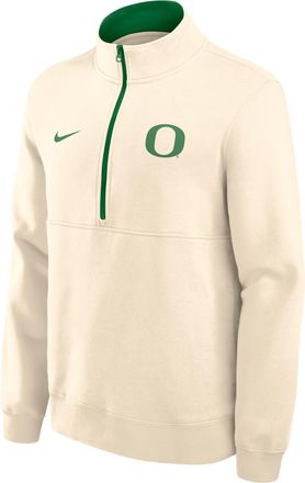 Nike Oregon Primetime Primary Logo Nike Mens College 1/2-Zip Crew in Brown | 02JW0C3IUON-G24